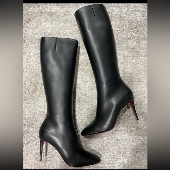 NEW ELOISE BOTTA 85 CALF CHRISTIAN LOUBOUTIN BOOTS TALL 42 Size 11 - Picture 8 of 10